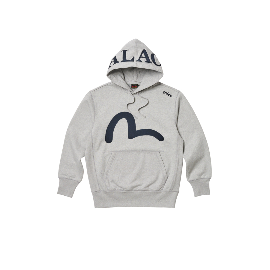 Thumbnail PALACE EVISU SEAGULL HOOD GREY MARL one color