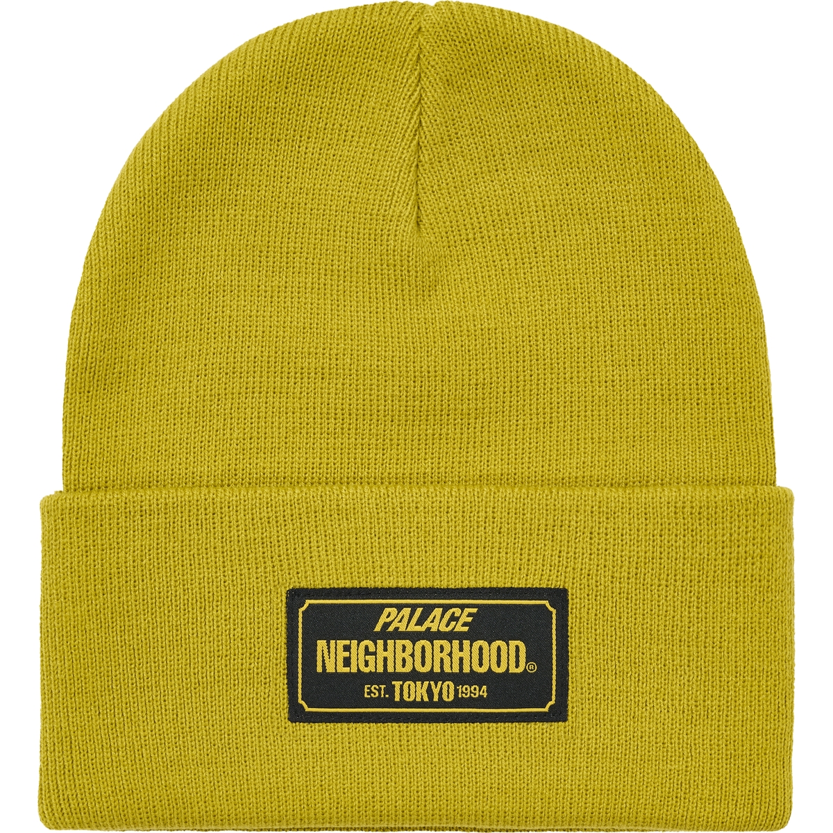 PALACE NEIGHBORHOOD BEANIE YELLOW one color