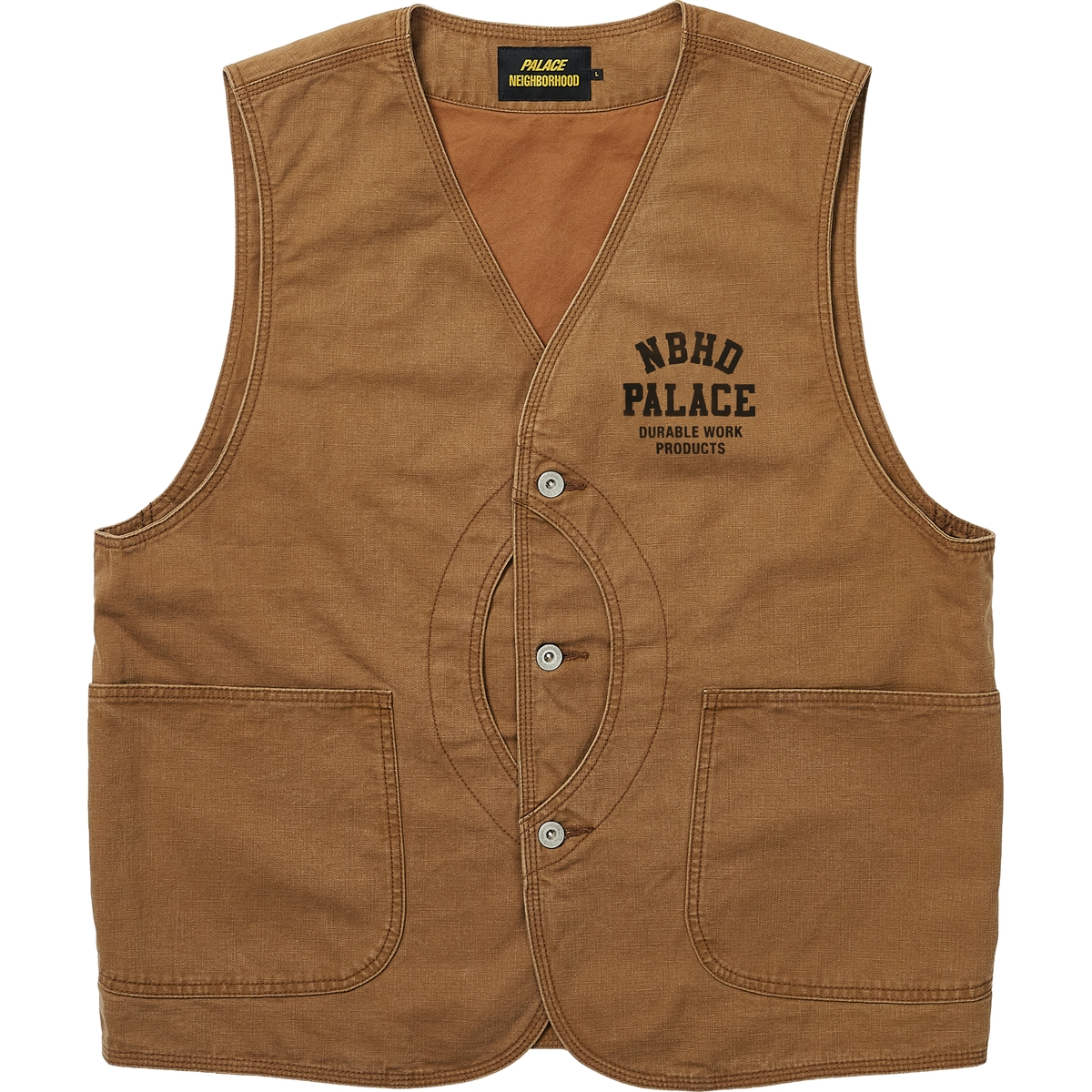 Thumbnail PALACE NEIGHBORHOOD DUCK VEST BROWN one color