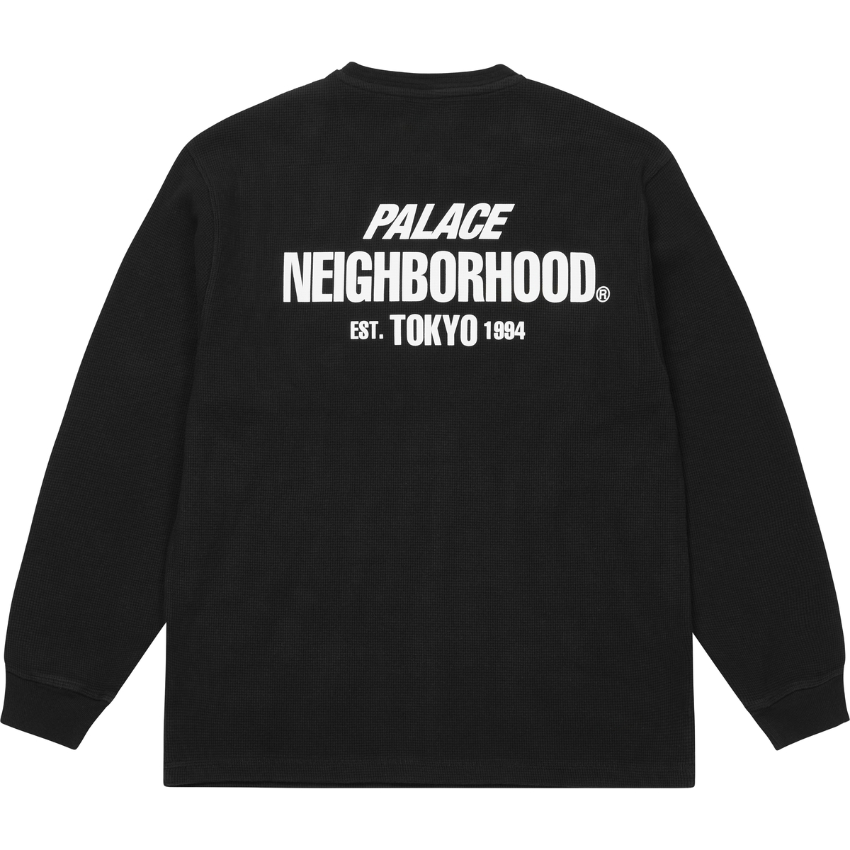 PALACE NEIGHBORHOOD WAFFLE JERSEY BLACK one color