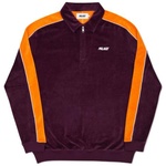 Thumbnail VELOUR HALF ZIP DARK PURPLE / ORANGE one color