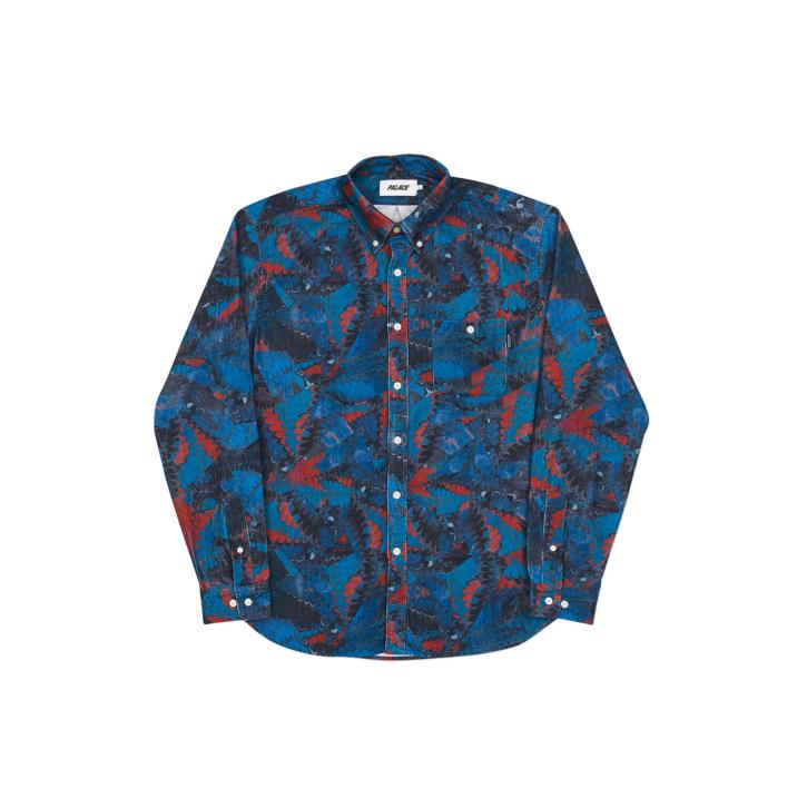 Thumbnail WARP PATTERN SHIRT TEAL one color