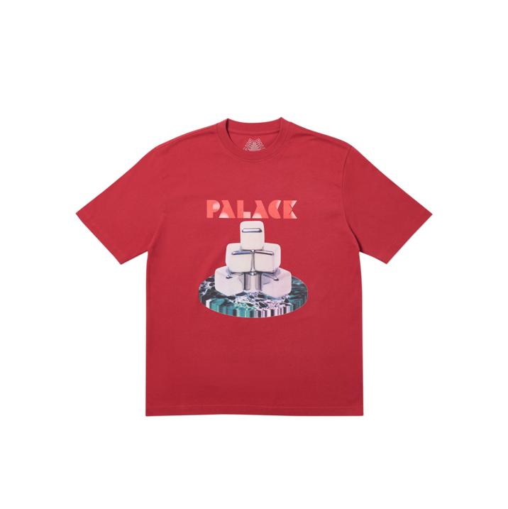 CUBES T-SHIRT DARK RED one color