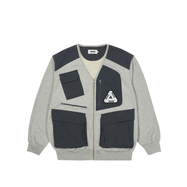 Thumbnail UTILITY ZIP FRONT PANEL SWEAT GREY MARL / NAVY one color