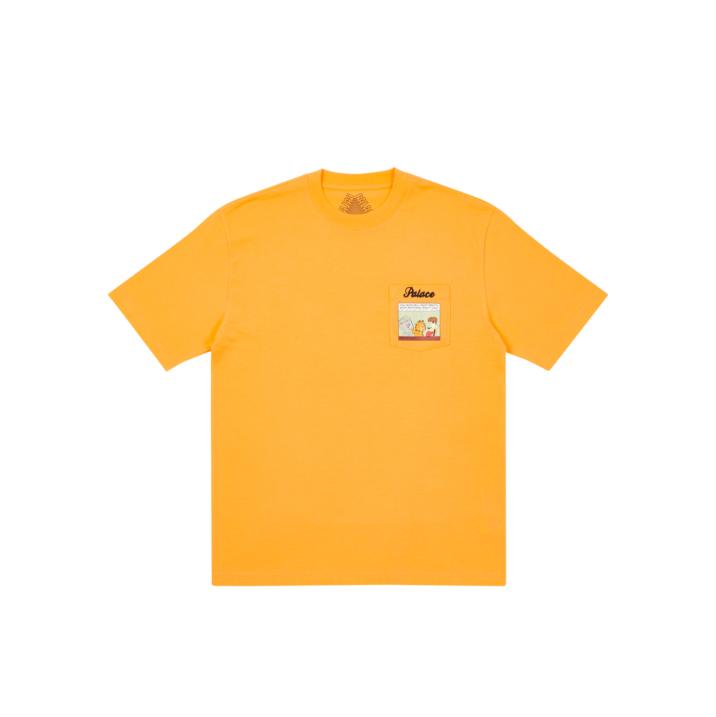 PALACE GARFIELD POCKET T-SHIRT LIGHT ORANGE one color