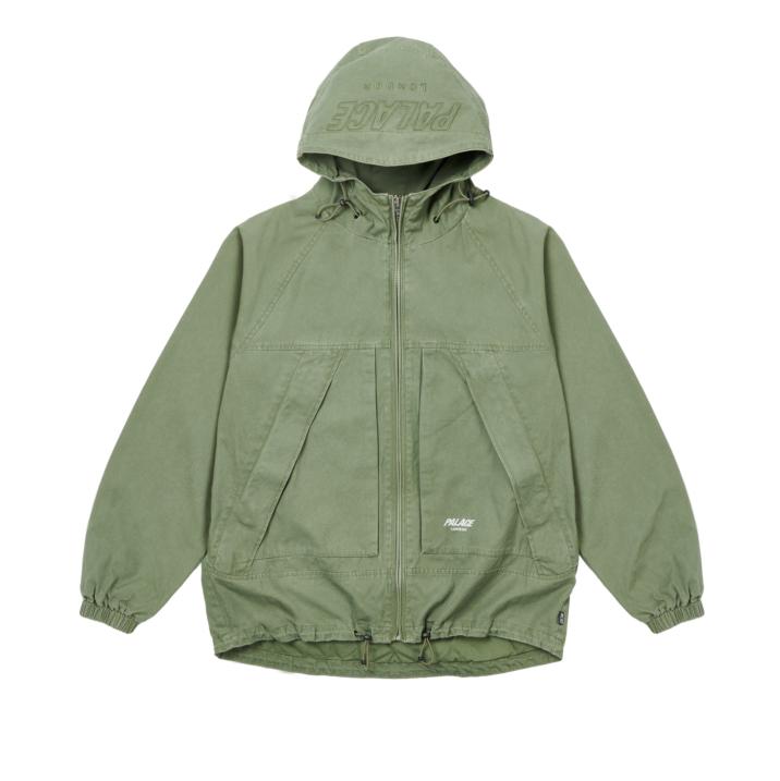 Thumbnail WASHED COTTON HOODED JACKET OLIVE one color