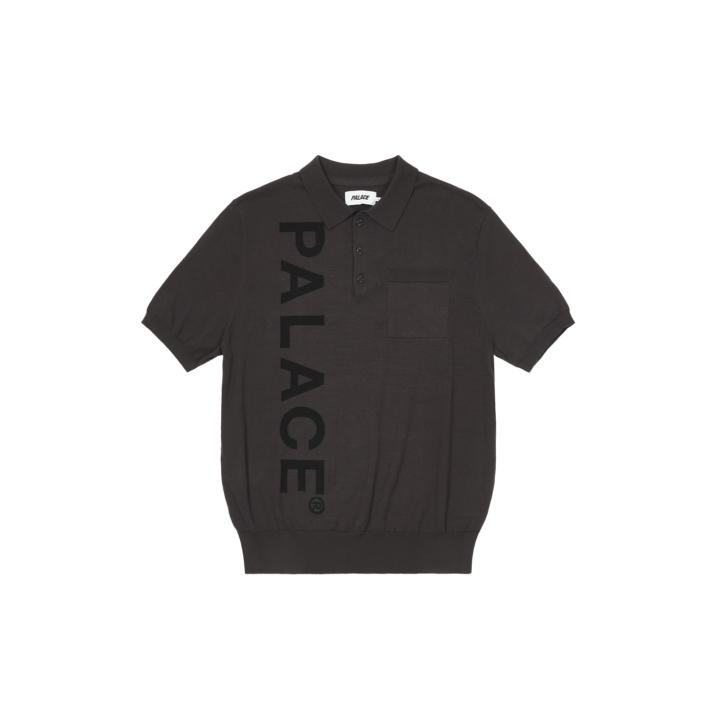 Thumbnail INTARSIA FONT POLO BLACK one color