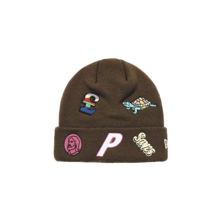 PALACE NEW ERA JESUS BEANIE BROWN one color
