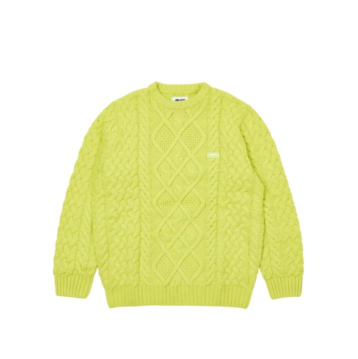 CABLE KNIT NEON GREEN one color