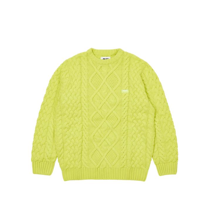 Thumbnail CABLE KNIT NEON GREEN one color