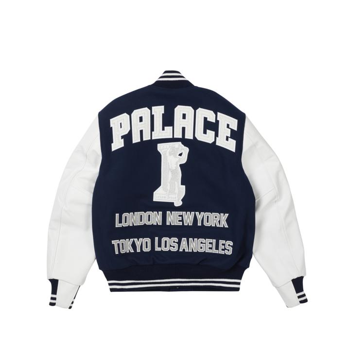 Thumbnail GREEK VARSITY JACKET BLUE one color