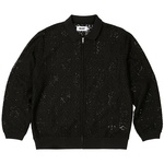 Thumbnail CROCHET ZIP LONGSLEEVE POLO BLACK one color