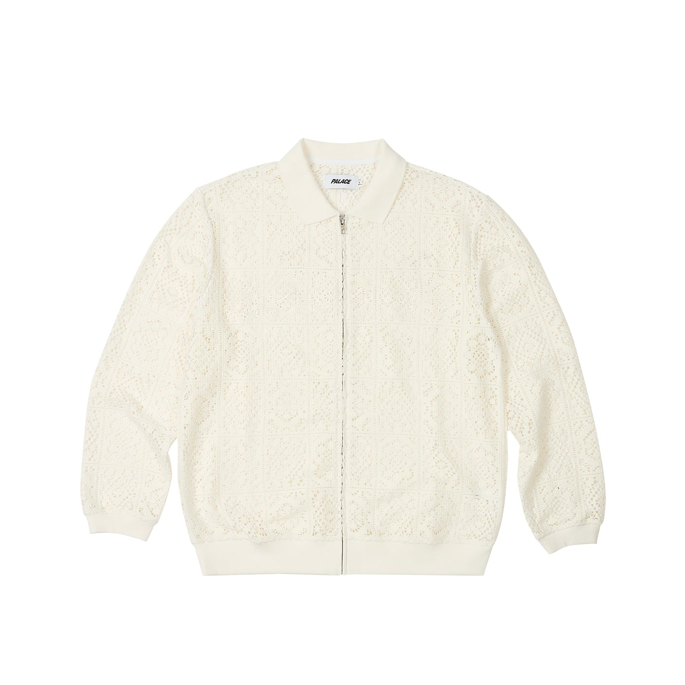 Thumbnail CROCHET ZIP LONGSLEEVE POLO WHITE one color