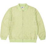 Thumbnail CROCHET ZIP LONGSLEEVE POLO LIME one color