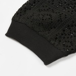 Thumbnail CROCHET ZIP LONGSLEEVE POLO BLACK one color