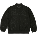 Thumbnail CROCHET ZIP LONGSLEEVE POLO BLACK one color