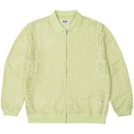Thumbnail CROCHET ZIP LONGSLEEVE POLO LIME one color