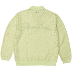 Thumbnail CROCHET ZIP LONGSLEEVE POLO LIME one color