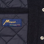 Thumbnail HOODED VARSITY JACKET NAVY one color