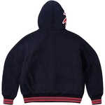 Thumbnail HOODED VARSITY JACKET NAVY one color