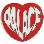 Thumbnail HEART PIN BADGE RED / WHITE one color