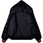 Thumbnail HOODED VARSITY JACKET NAVY one color