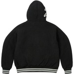 Thumbnail HOODED VARSITY JACKET BLACK one color