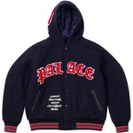 Thumbnail HOODED VARSITY JACKET NAVY one color