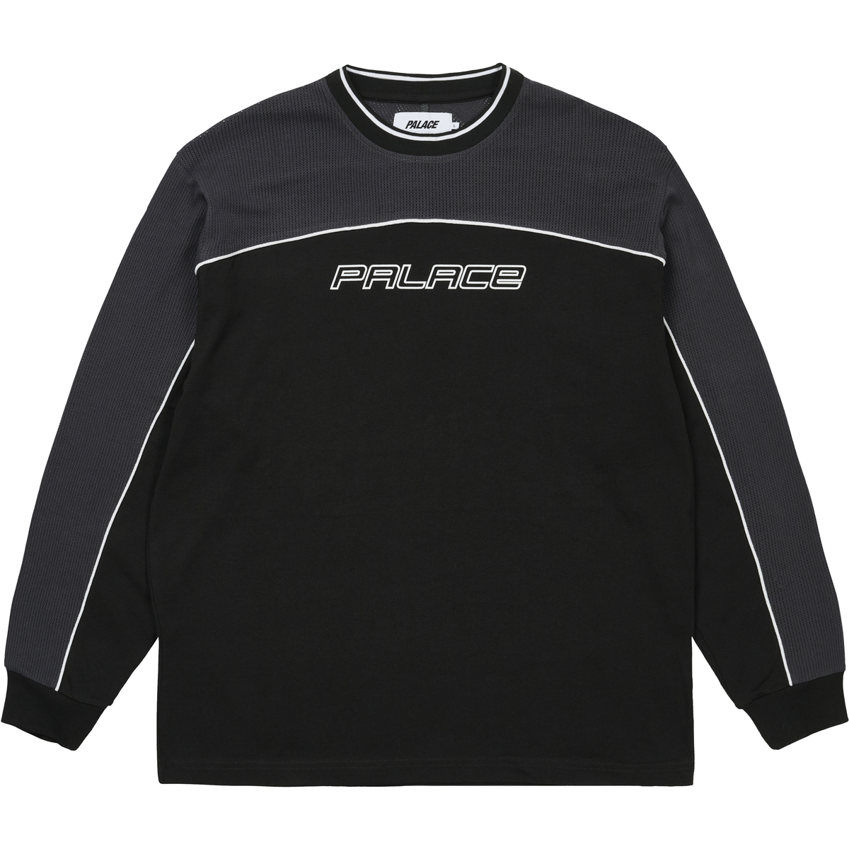 MESH PANEL LONGSLEEVE SLATE one color
