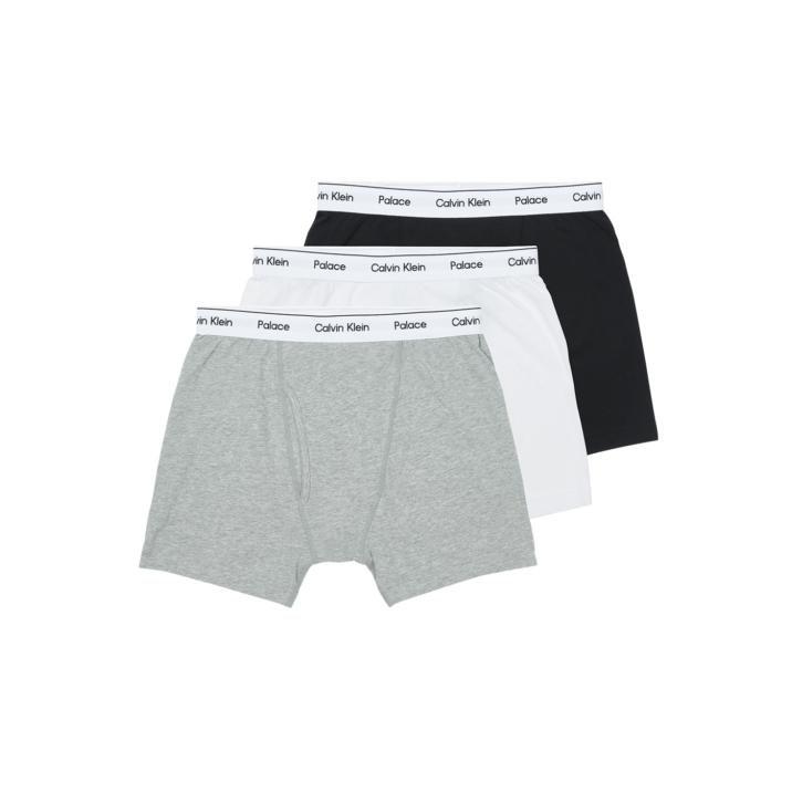 CK1 PALACE BOXER BRIEF 3PK CLASSIC WHITE / LIGHT GREY HEATHER / BLACK one color