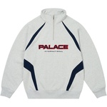 Thumbnail PALACE INTERNATIONAL 1/4 ZIP GREY MARL one color