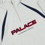 Thumbnail PALACE INTERNATIONAL 1/4 ZIP GREY MARL one color