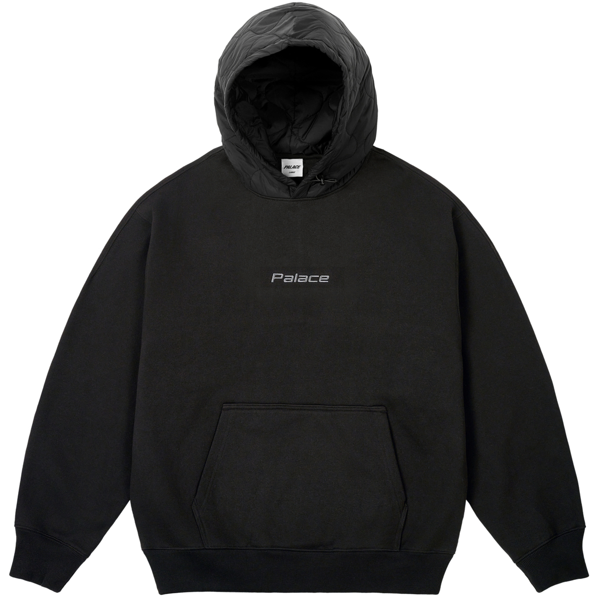 Thumbnail BAFFLED FONT HOOD BLACK one color