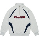 Thumbnail PALACE INTERNATIONAL 1/4 ZIP GREY MARL one color