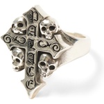 Thumbnail PALACE TGF SKULL CROSS RING SILVER one color