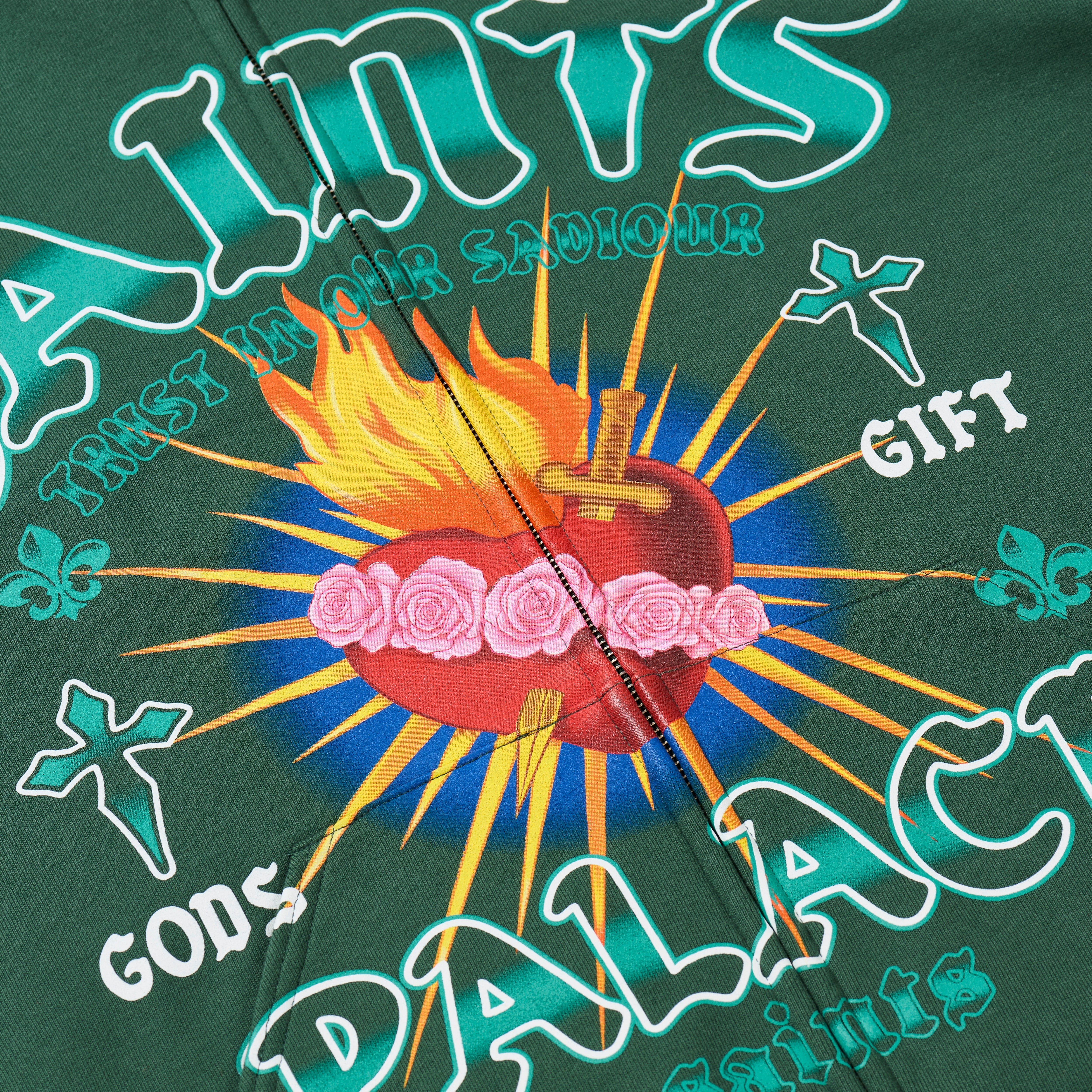 Thumbnail GODS GIFT ZIP HOOD RACEY GREEN one color