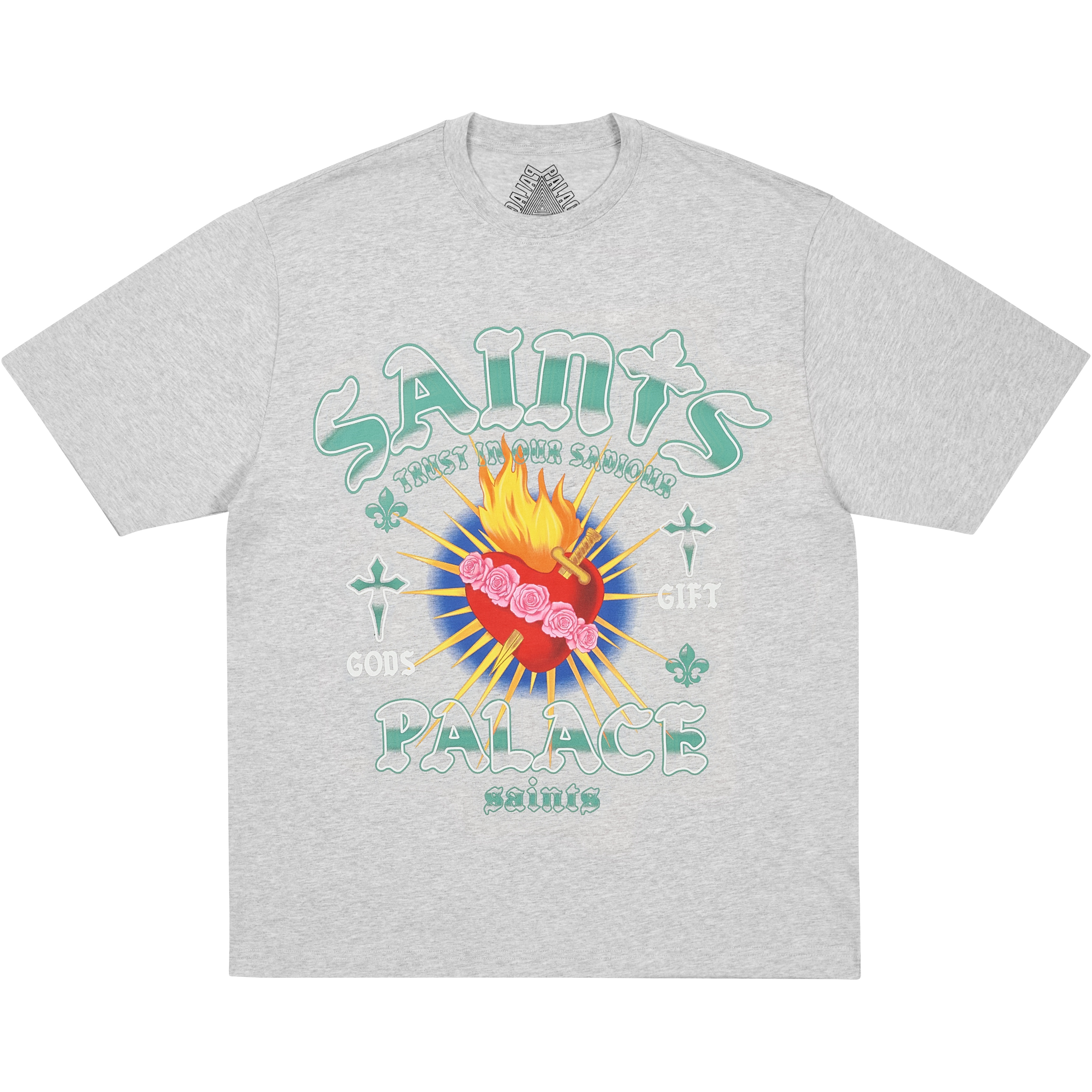 Palace GODS GIFT T-SHIRT GREY MARL