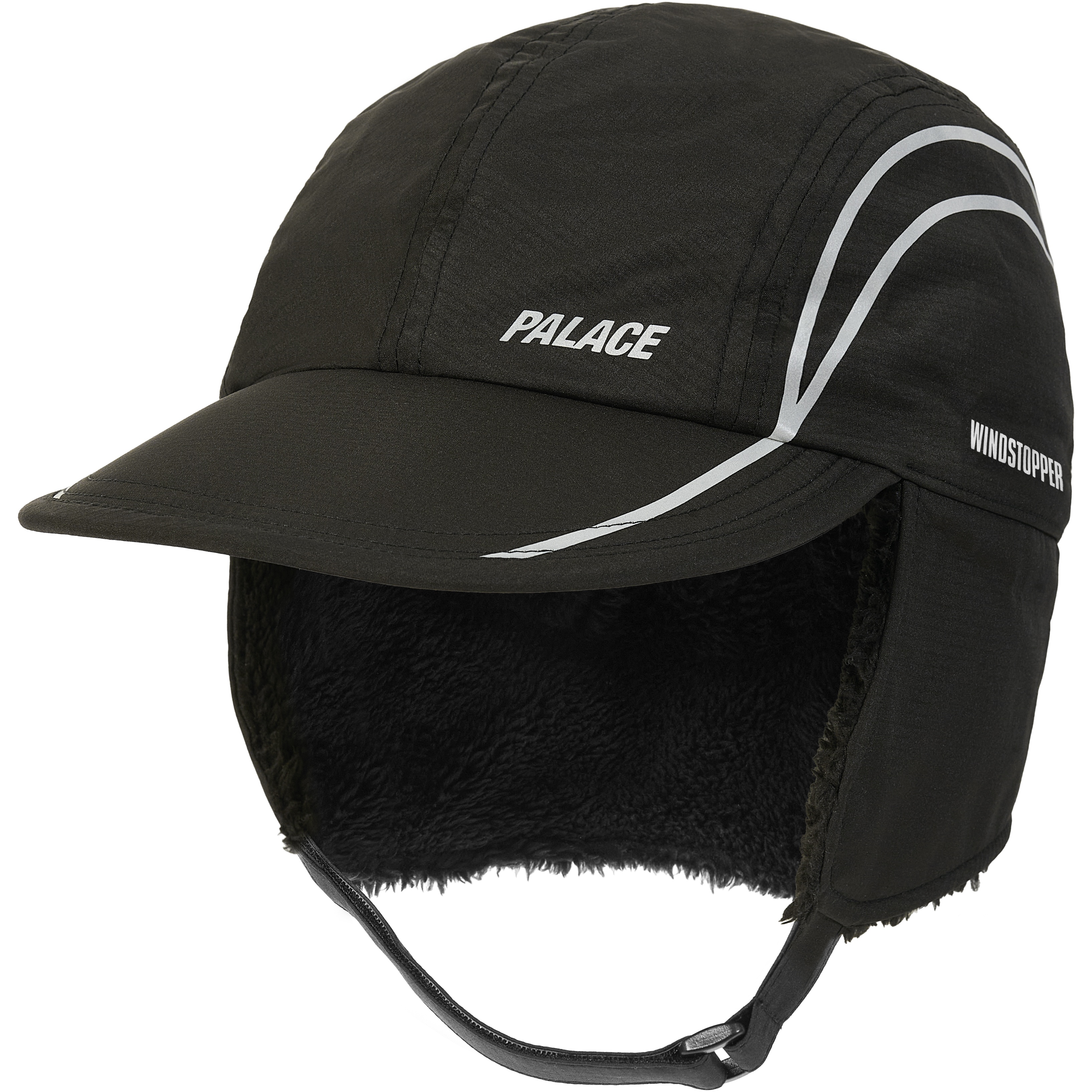 Palace GORE-TEX WINDSTOPPER POSH EARFLAP 4-PANEL BLACK
