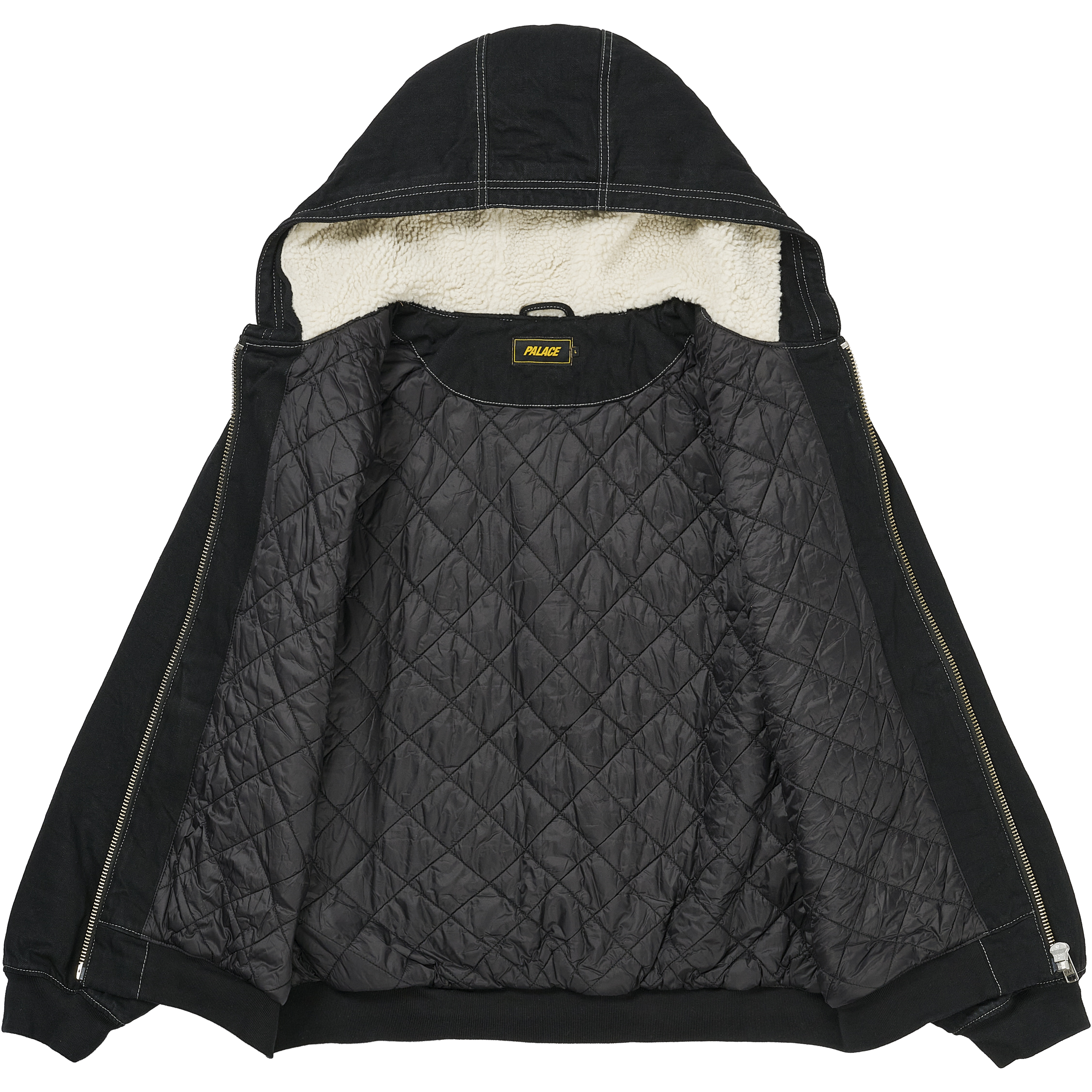 Thumbnail HOODED SHERP JACKET BLACK STONE WASH one color