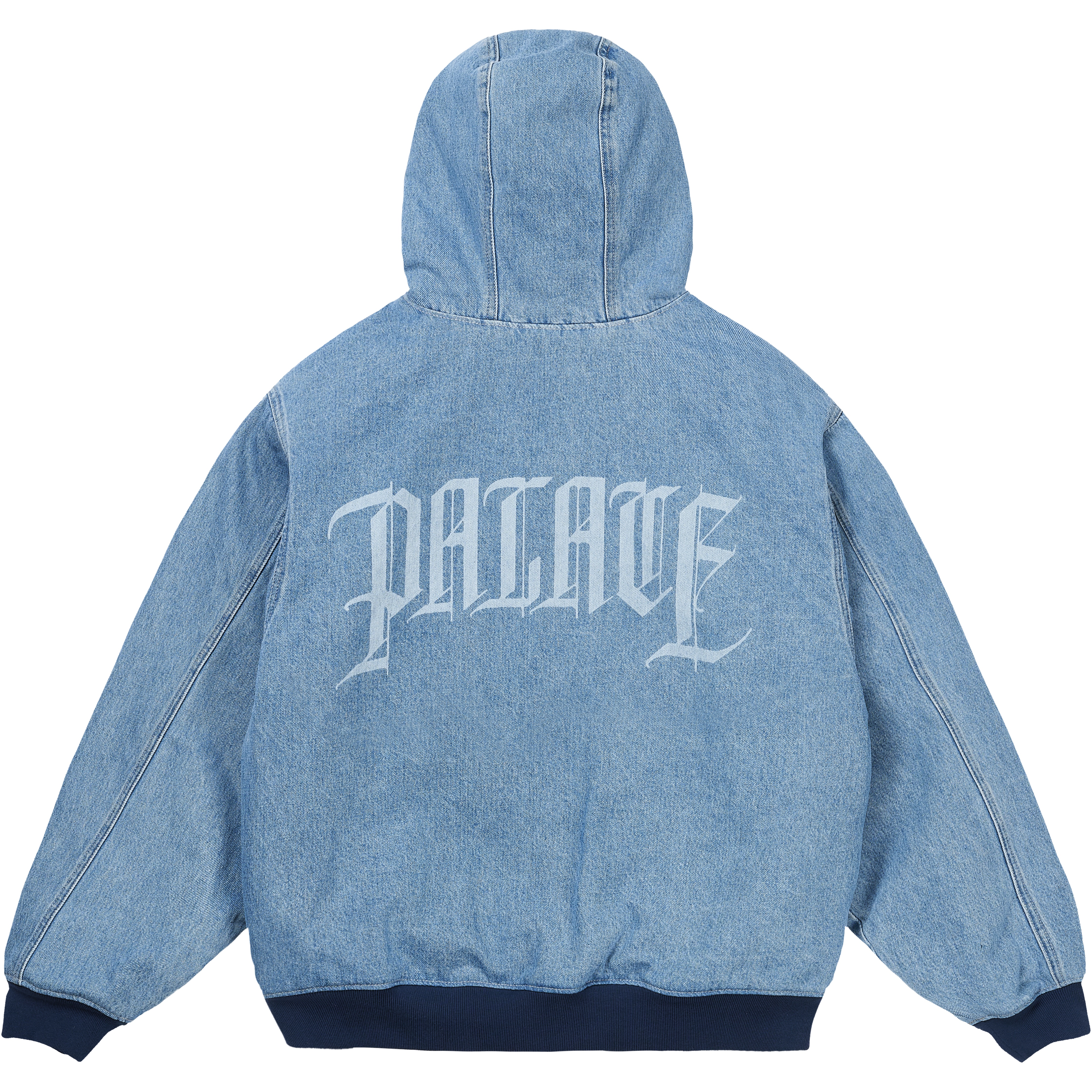 Thumbnail HOODED SHERP JACKET DISTRESSED LIGHT STONE WASH one color