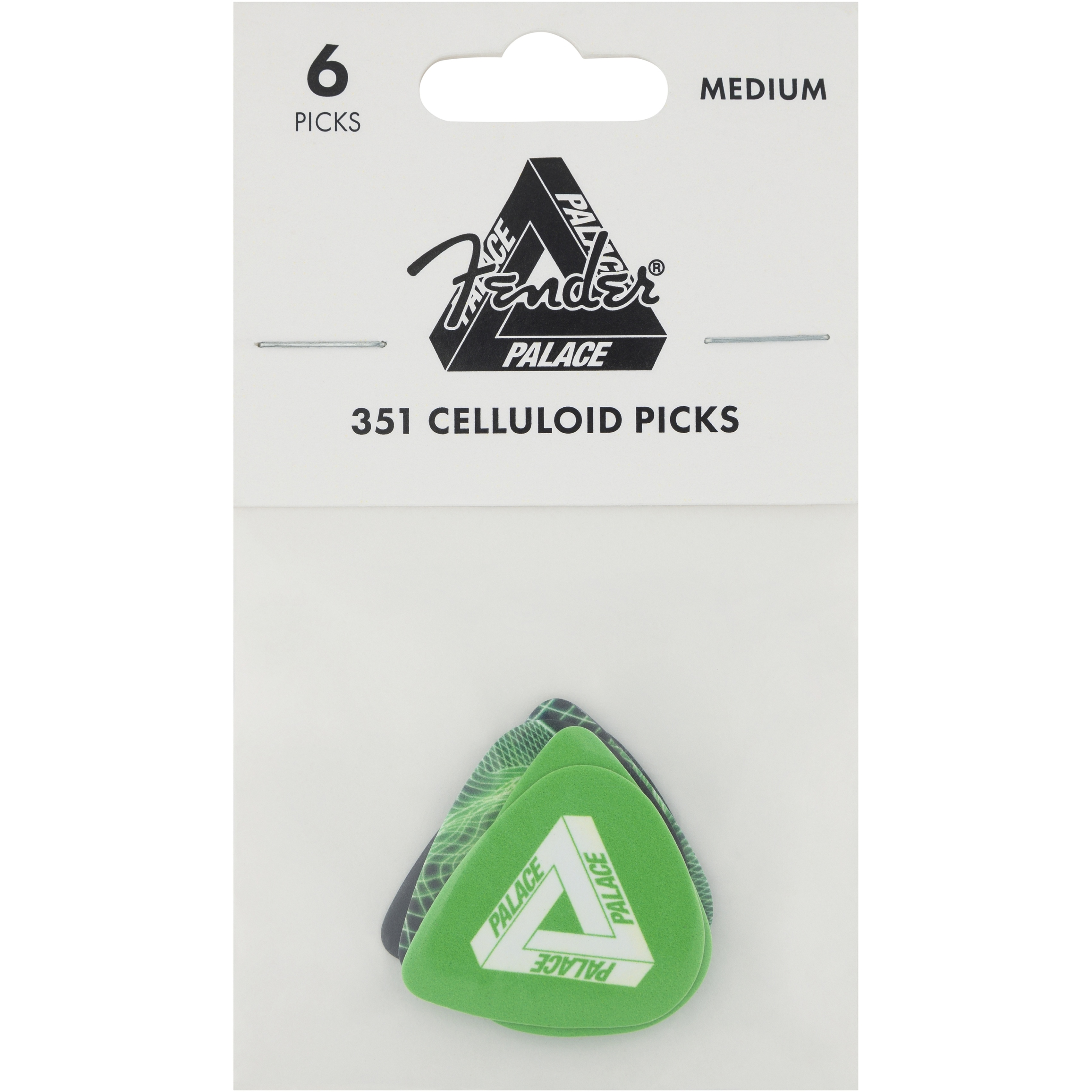 Thumbnail PALACE FENDER MEDIUM PICK 6 PACK GREEN one color