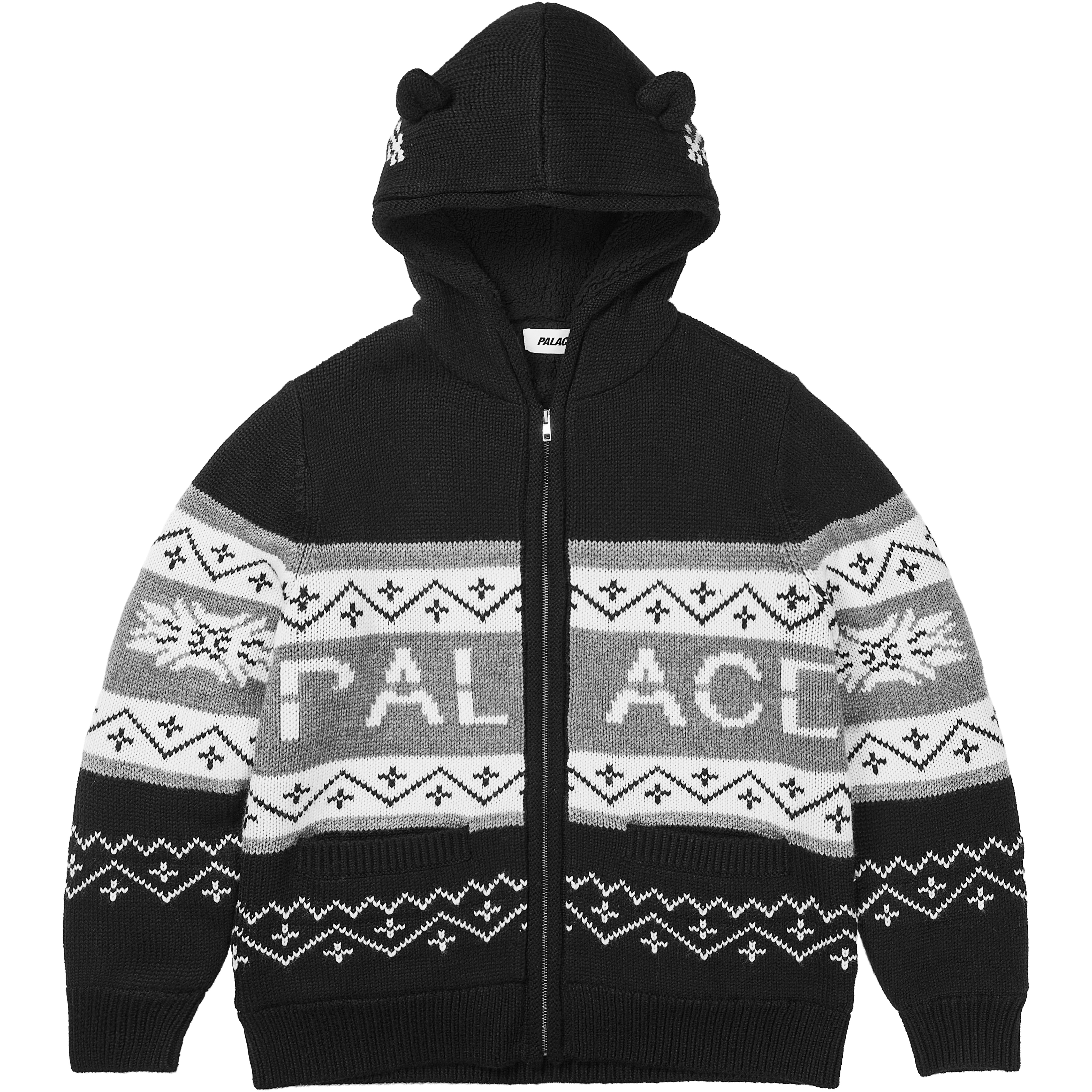 Palace PALACE LOVES ME HOODED KNIT BLACK