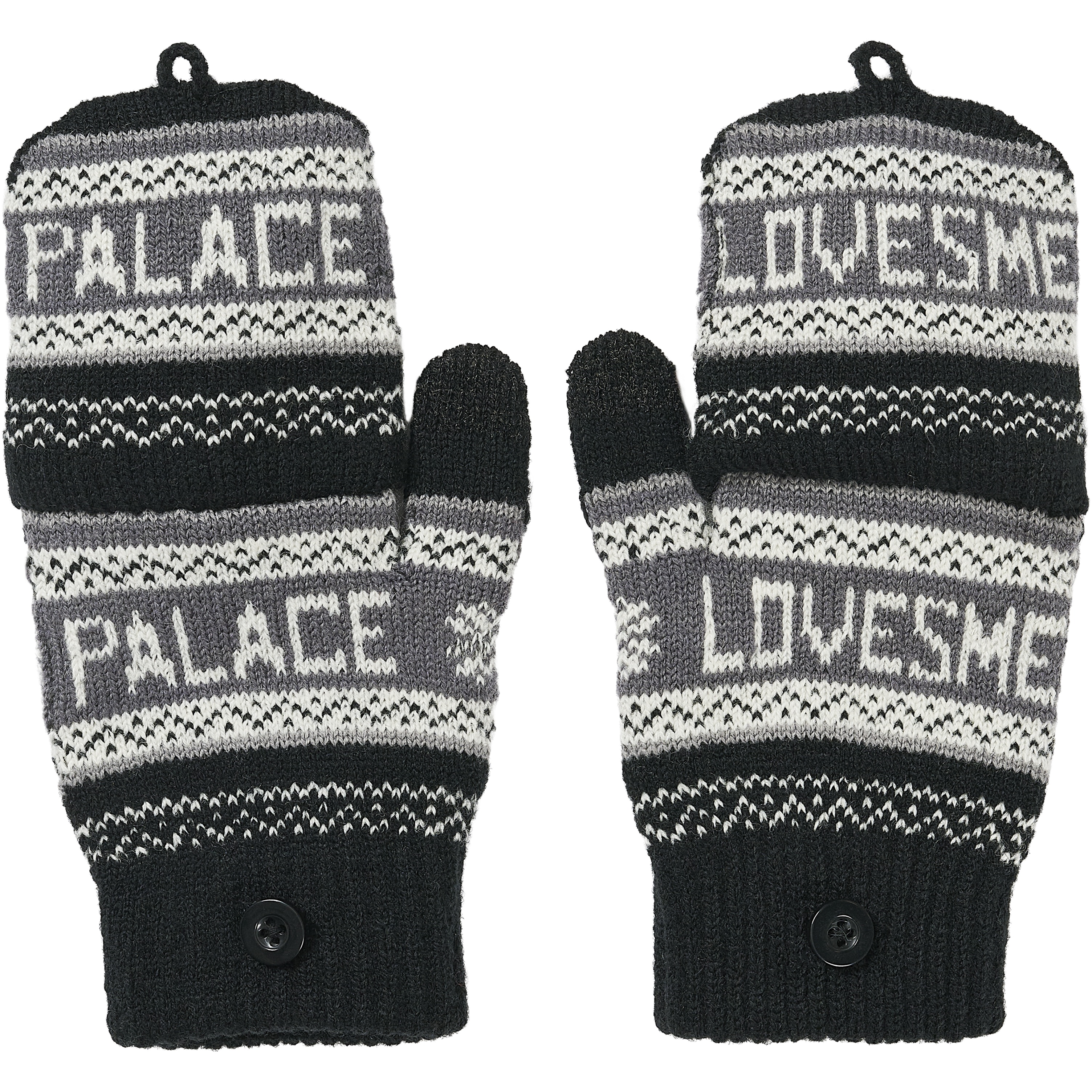 Palace PALACE LOVES ME KNITTED GLOVES BLACK