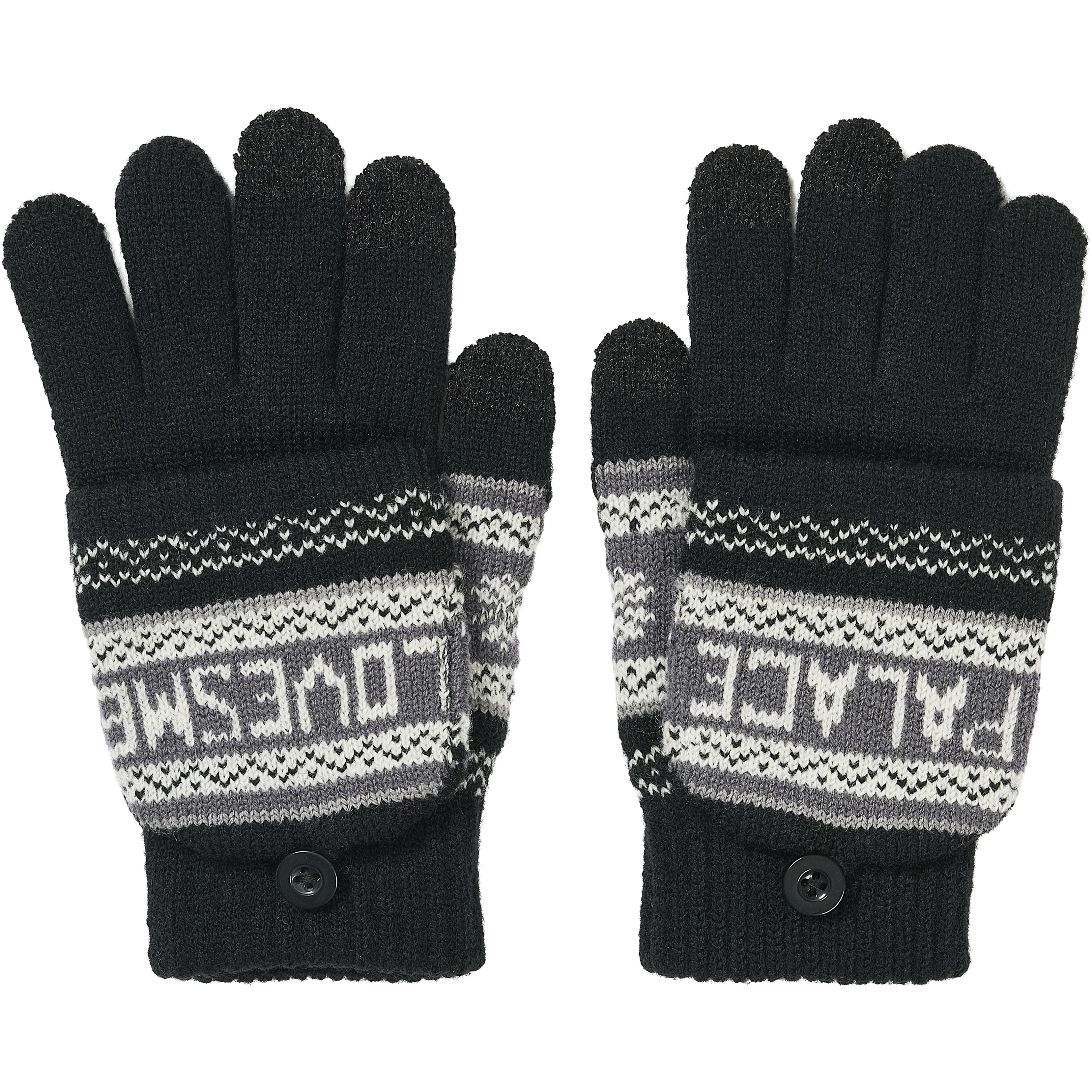 Thumbnail PALACE LOVES ME KNITTED GLOVES BLACK one color