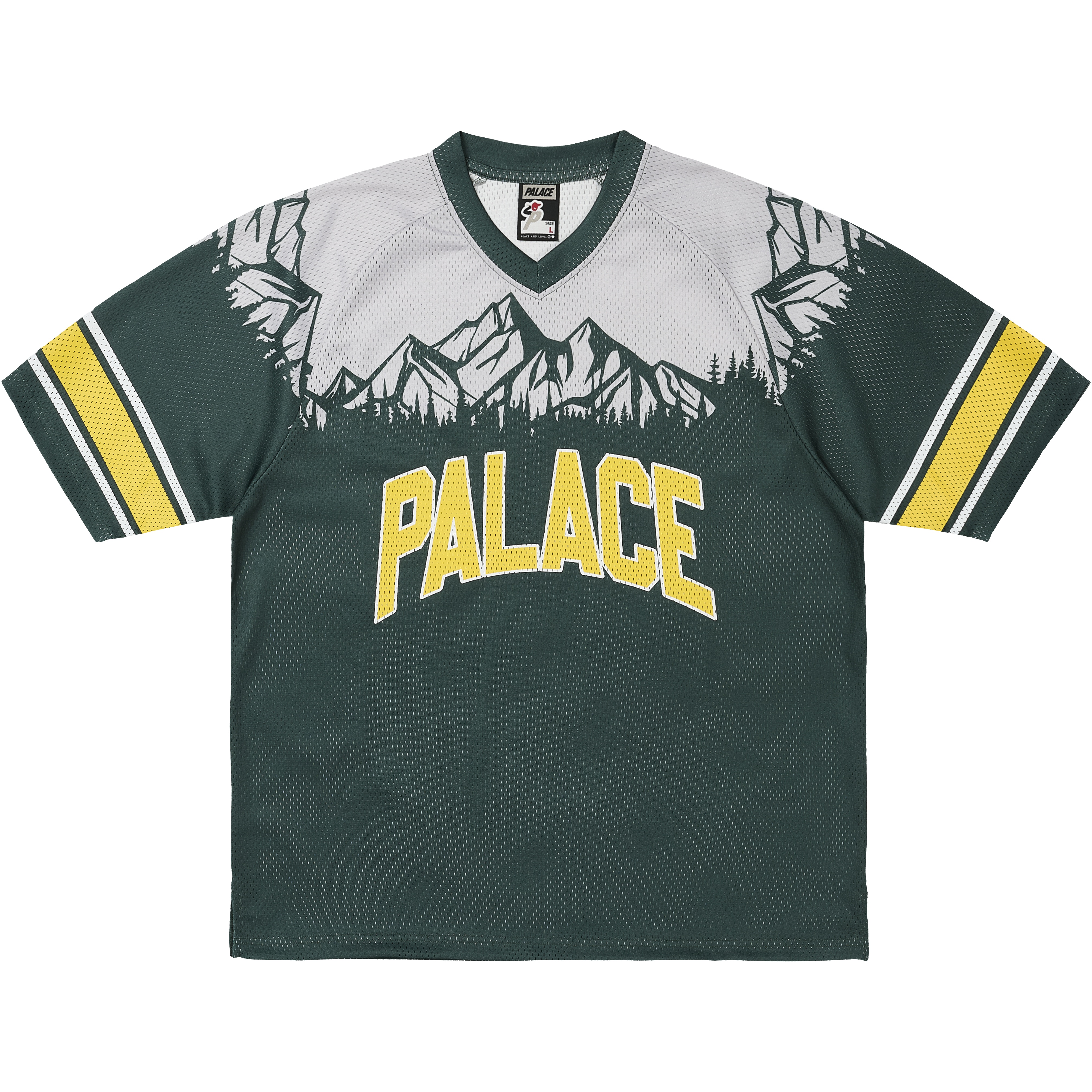 Palace PEAKER MESH JERSEY RACEY GREEN