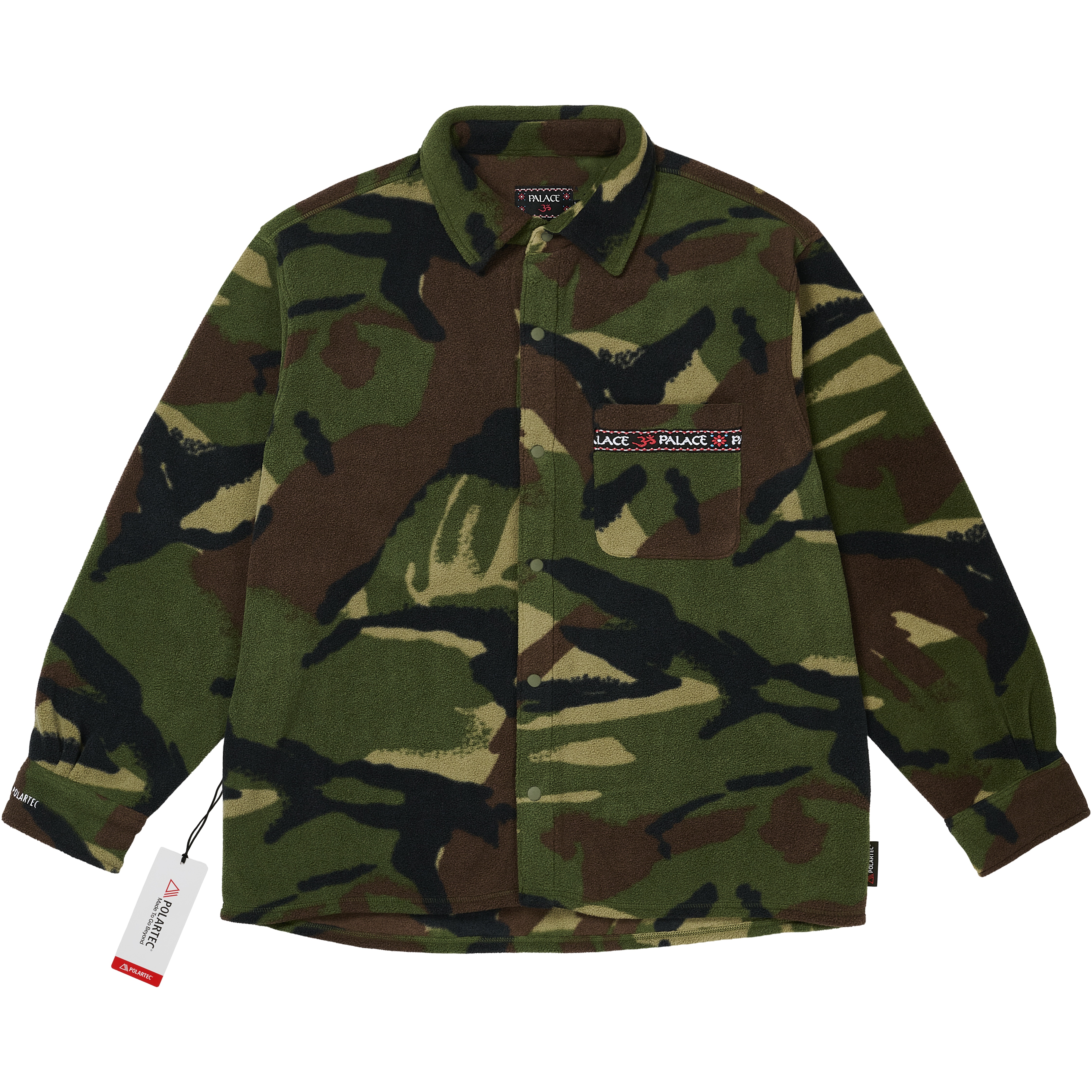 Palace POLARTEC OM FLEECE OVERSHIRT WOODLAND CAMO