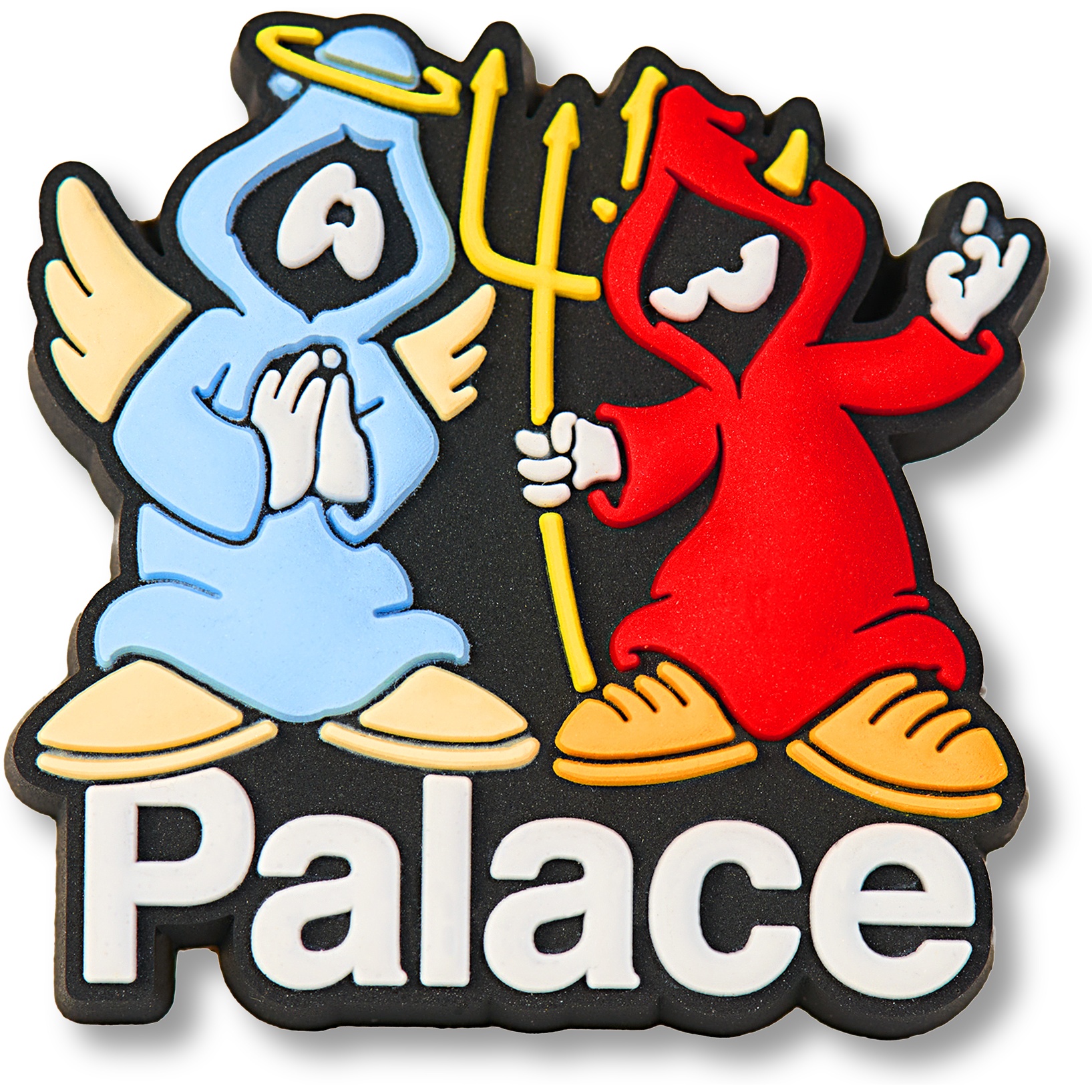 Palace RIGHT AND WRONG PIN BADGE MULTI