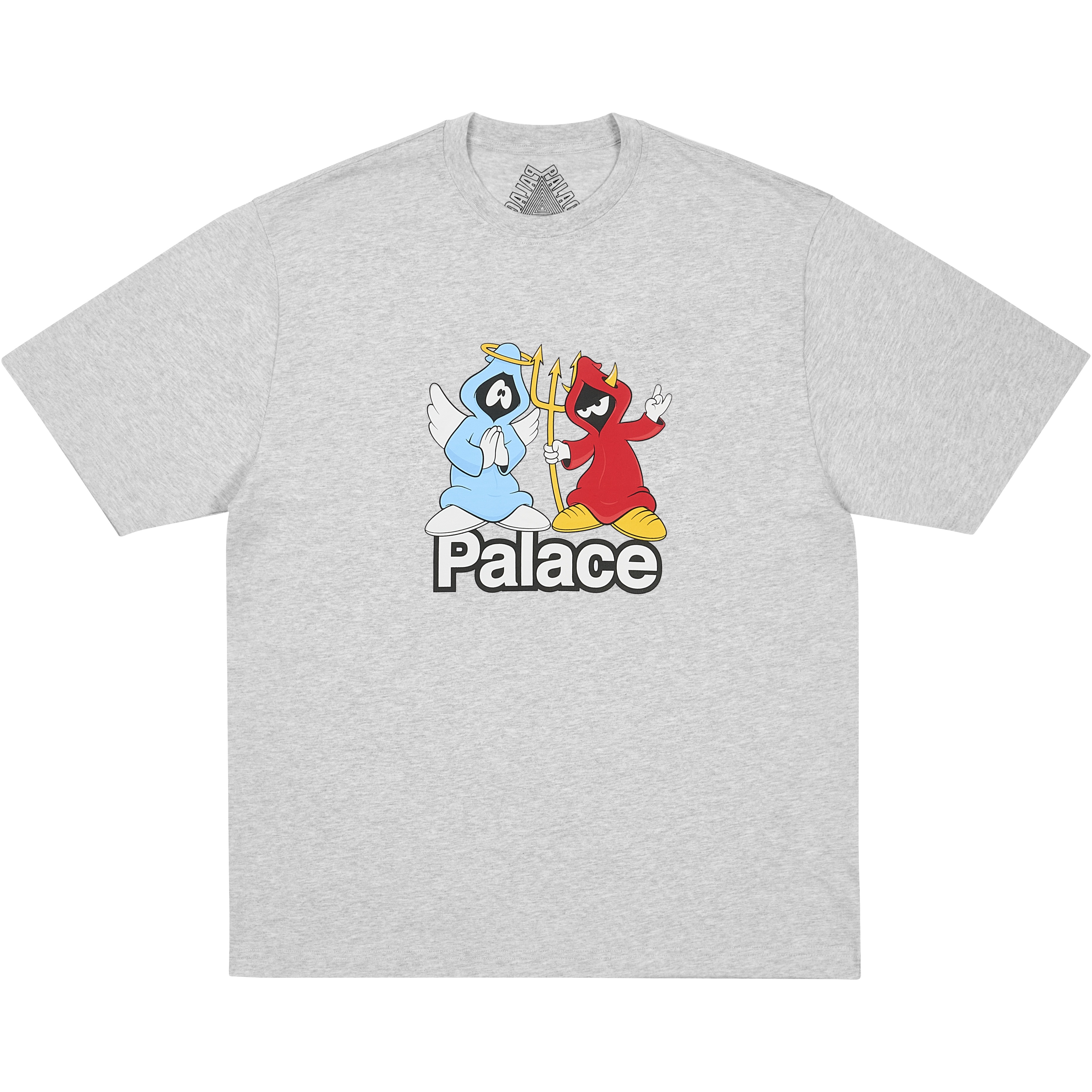 Palace RIGHT AND WRONG T-SHIRT GREY MARL