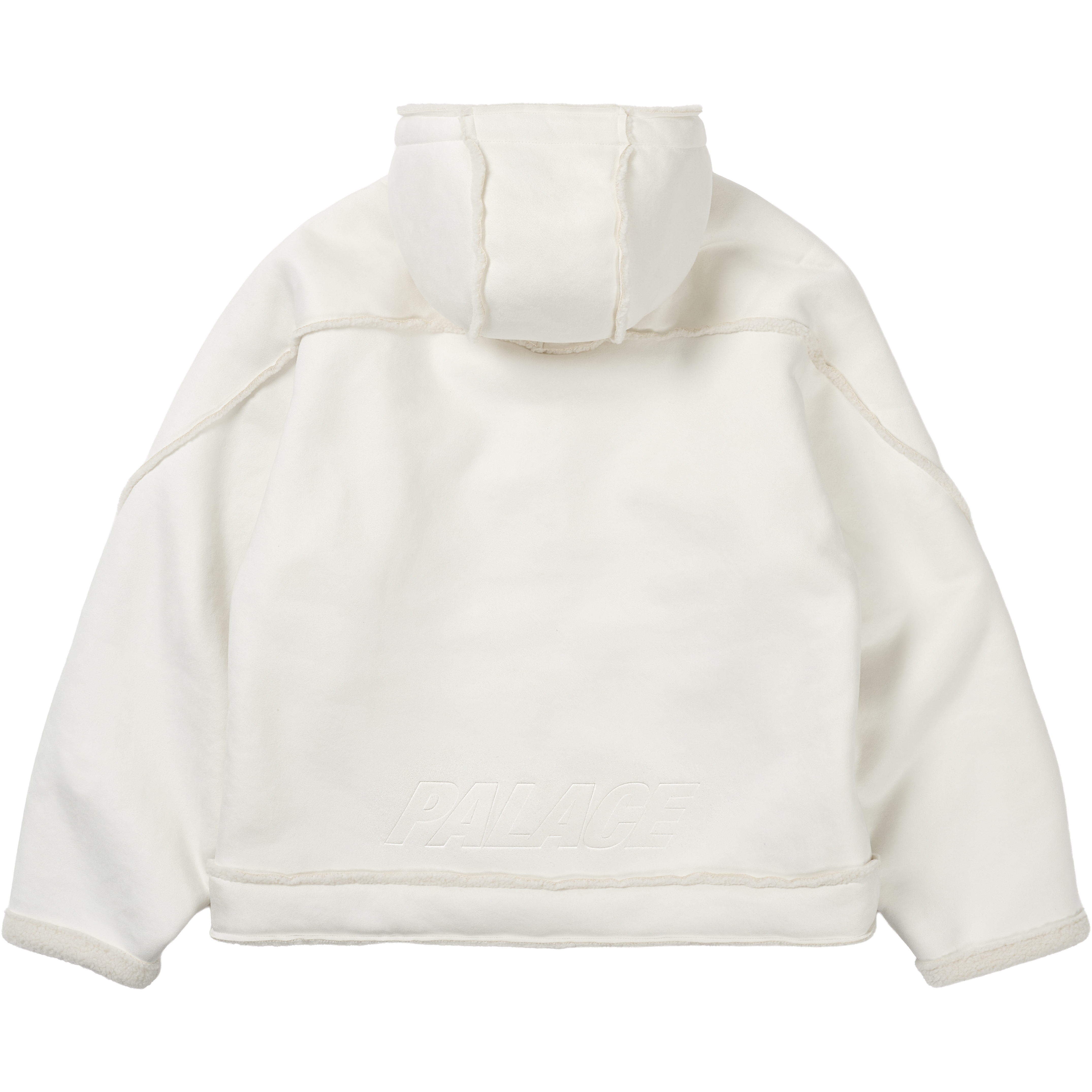 Thumbnail SHERPA FAUX SUEDE HOODED JACKET WHITE one color