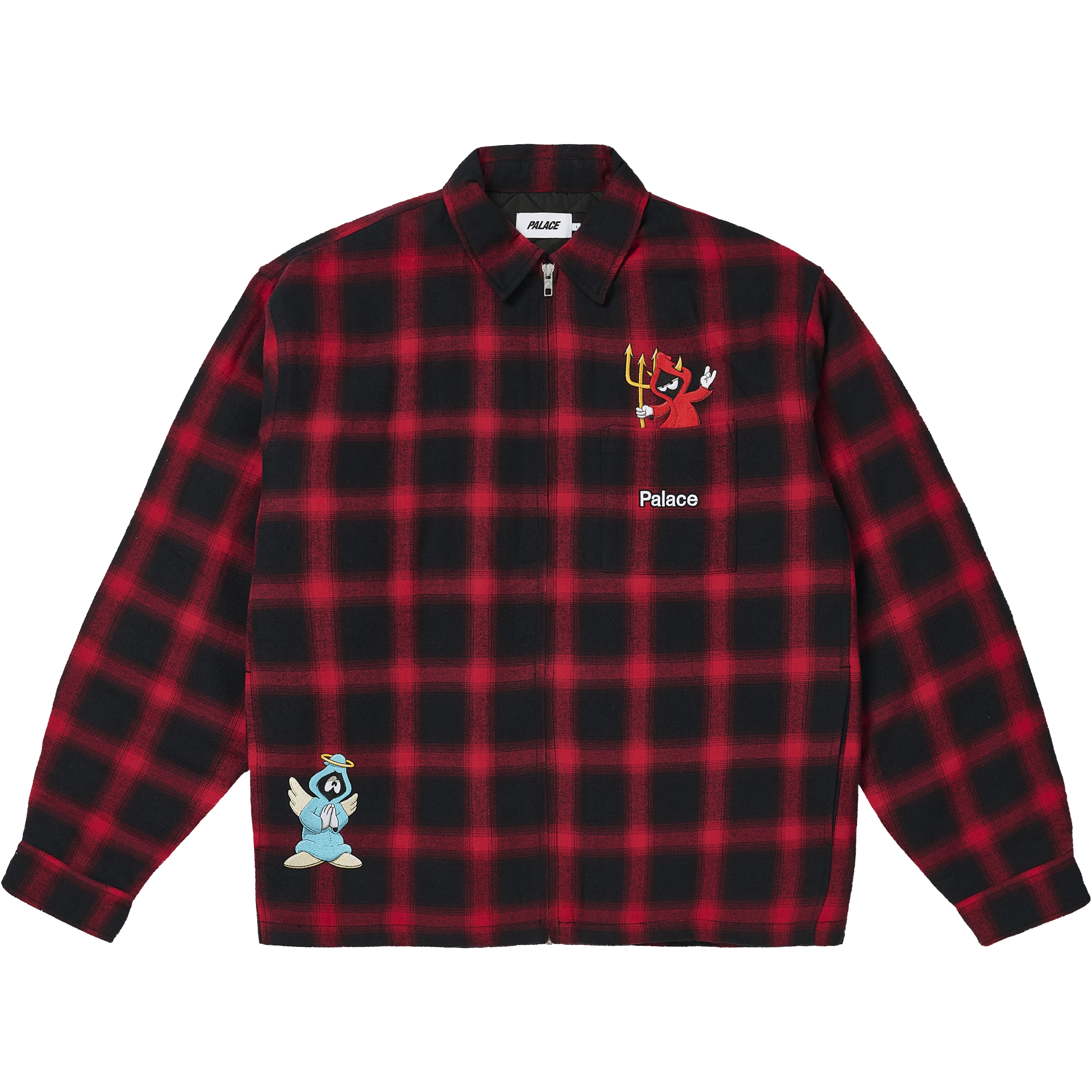 Palace ZIP UP SHIRT RED